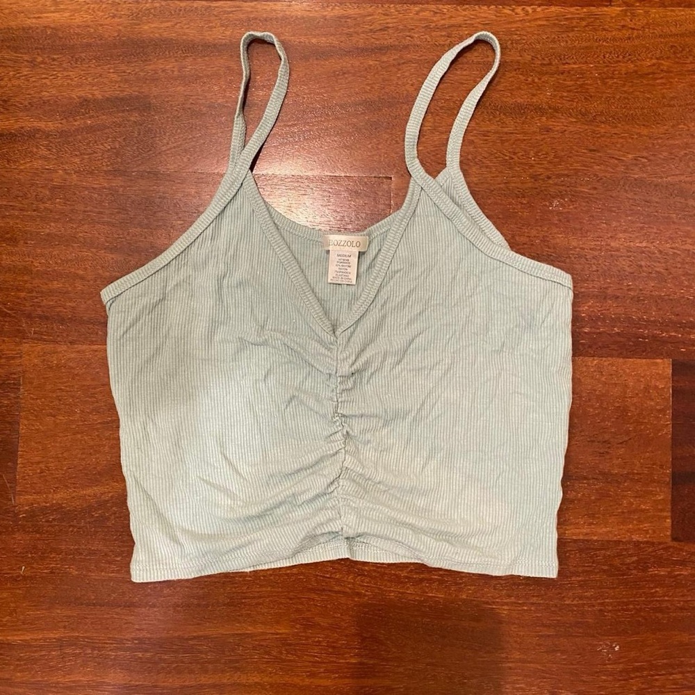 Women's Light Blue Ruched Top